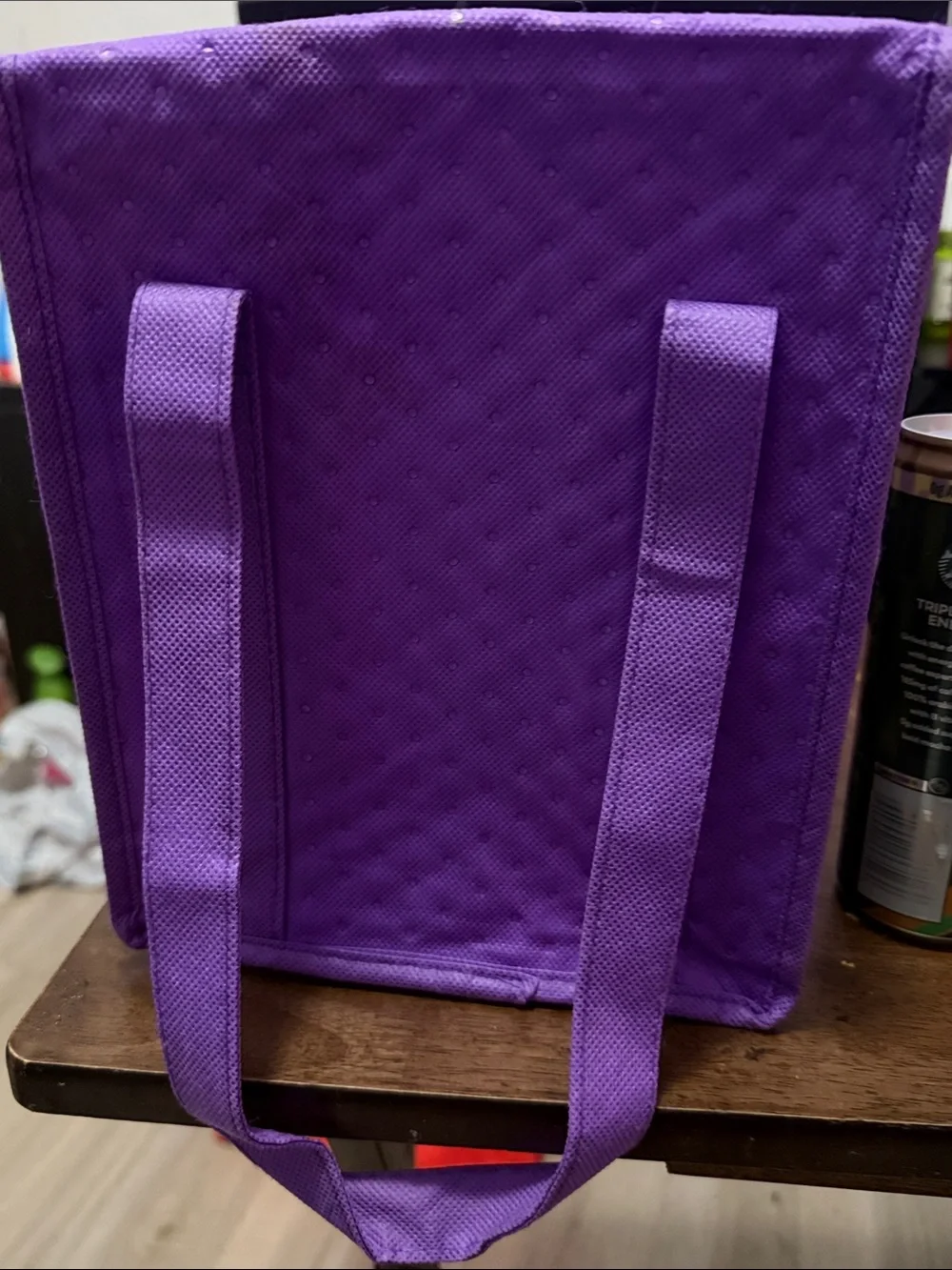 Purple Insulated Lunch Tote - Compact Home Storage Bag